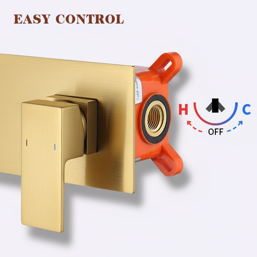 Wall Mount Faucet for Bathroom Sink or Bathtub, Single Handle