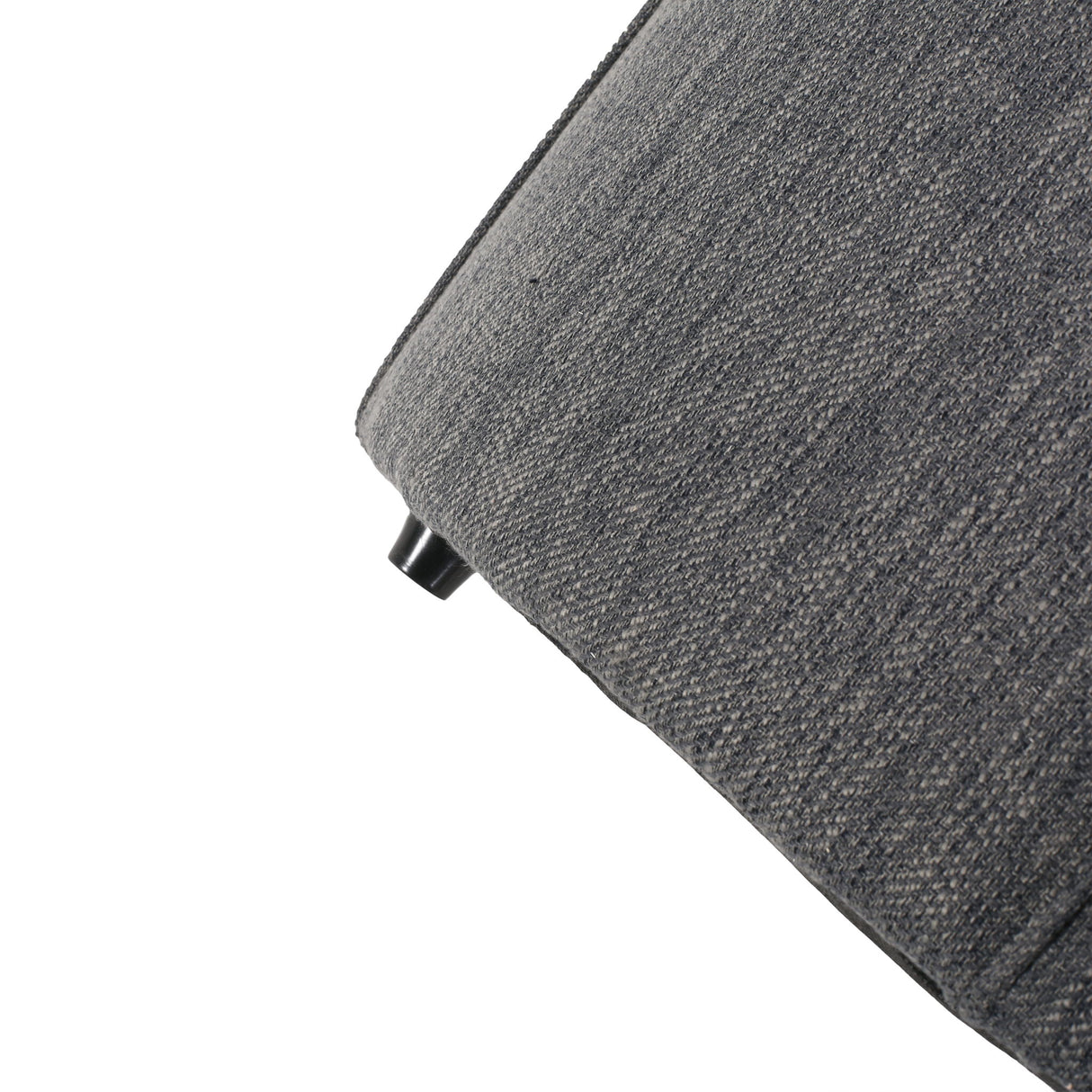 Contemporary Ottoman With Tonal Piping And Button Tuft Design