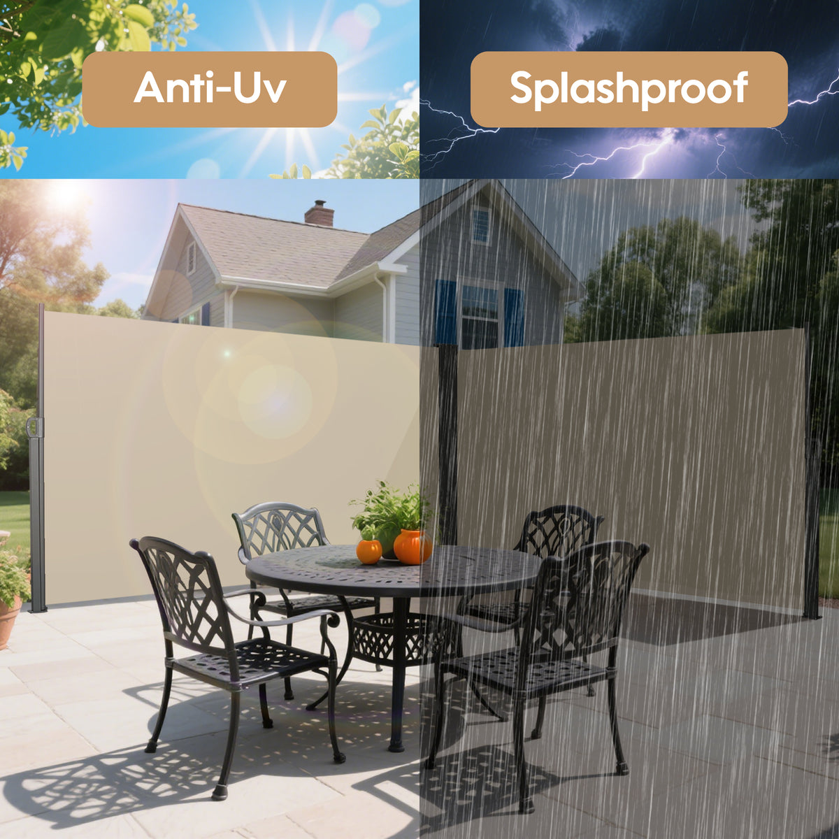Retractable Side Awning - Outdoor Privacy Screen