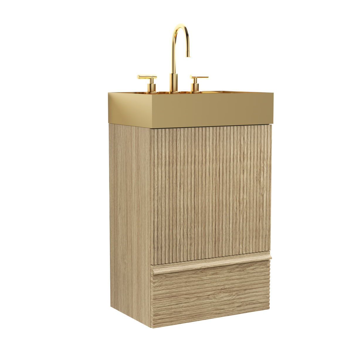 Gada 20" Striped Light Bathroom Vanity