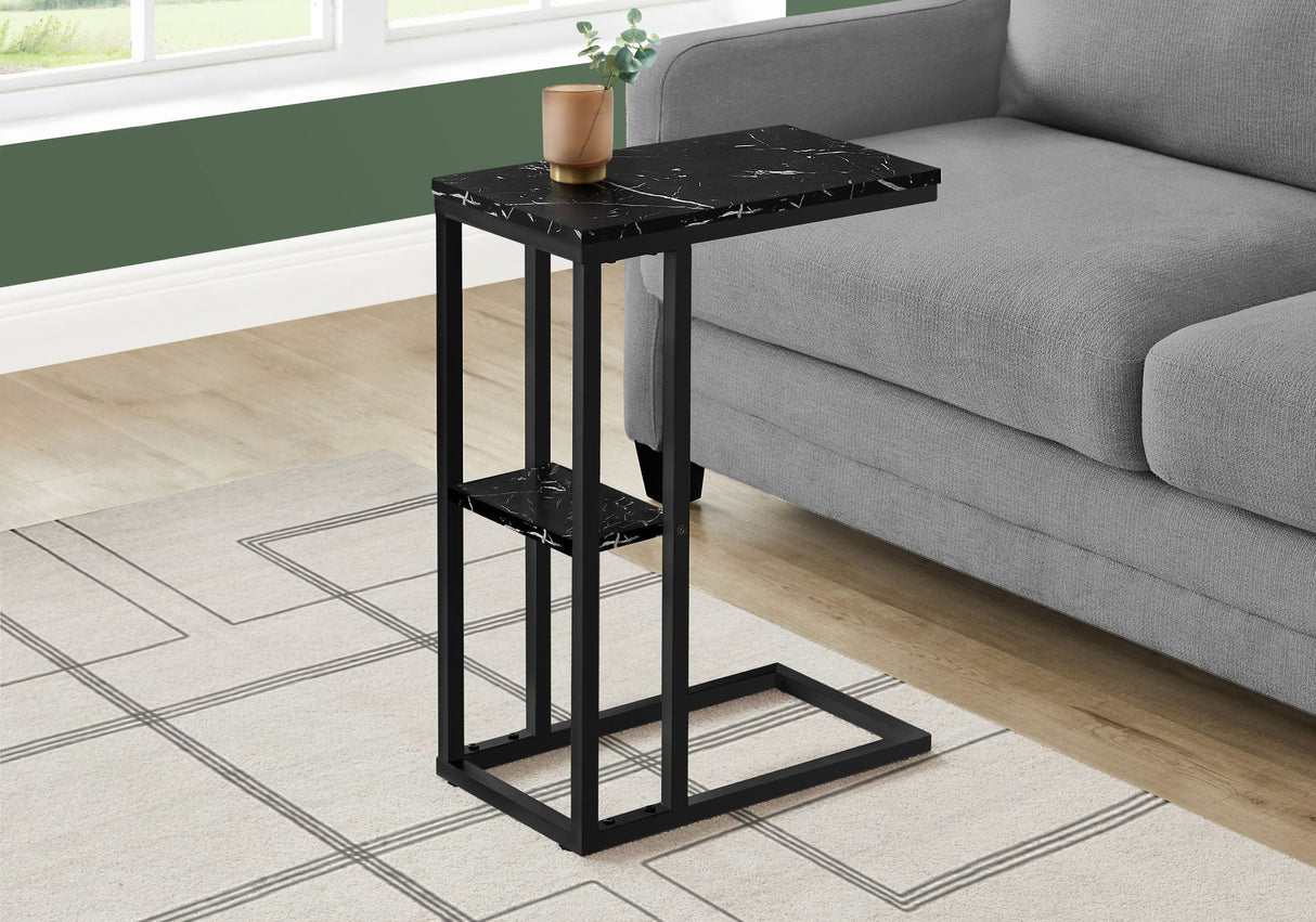 Accent Table, C - Shaped, Marble Look Contemporary & Modern Convenient Design - Best Buy Furniture