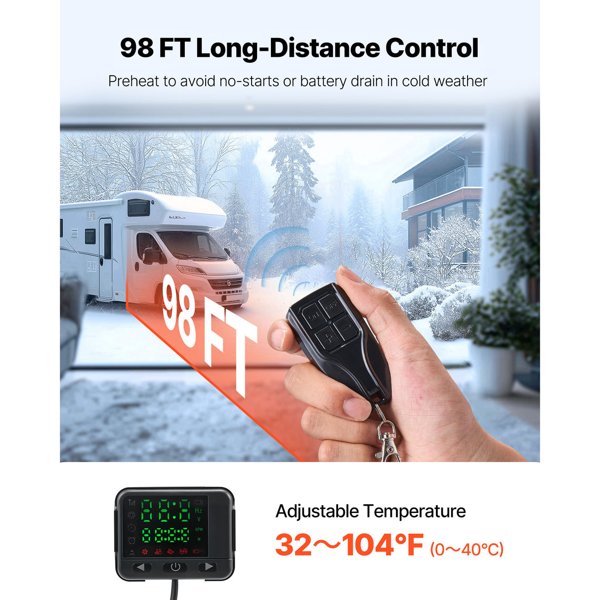 Diesel Air Heater Diesel Parking Heater 8 kW DC 12-24 V Digital Display