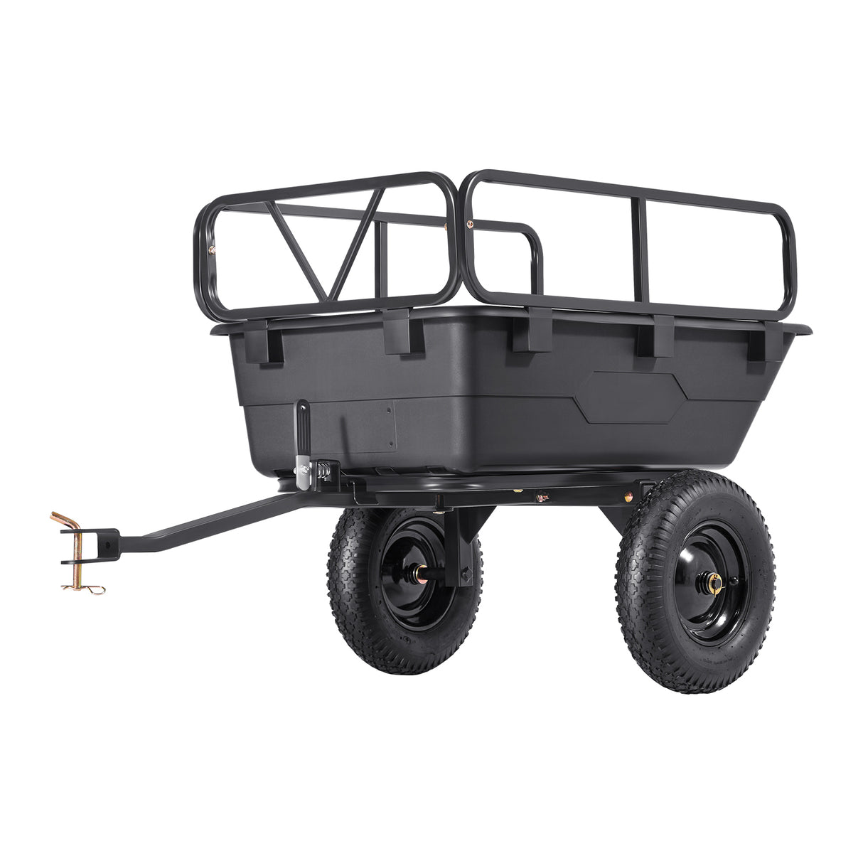 Dump Trailer 500 lbs 10 Cu. Ft Tow Behind Plastic Garden ATV Trailer Cart