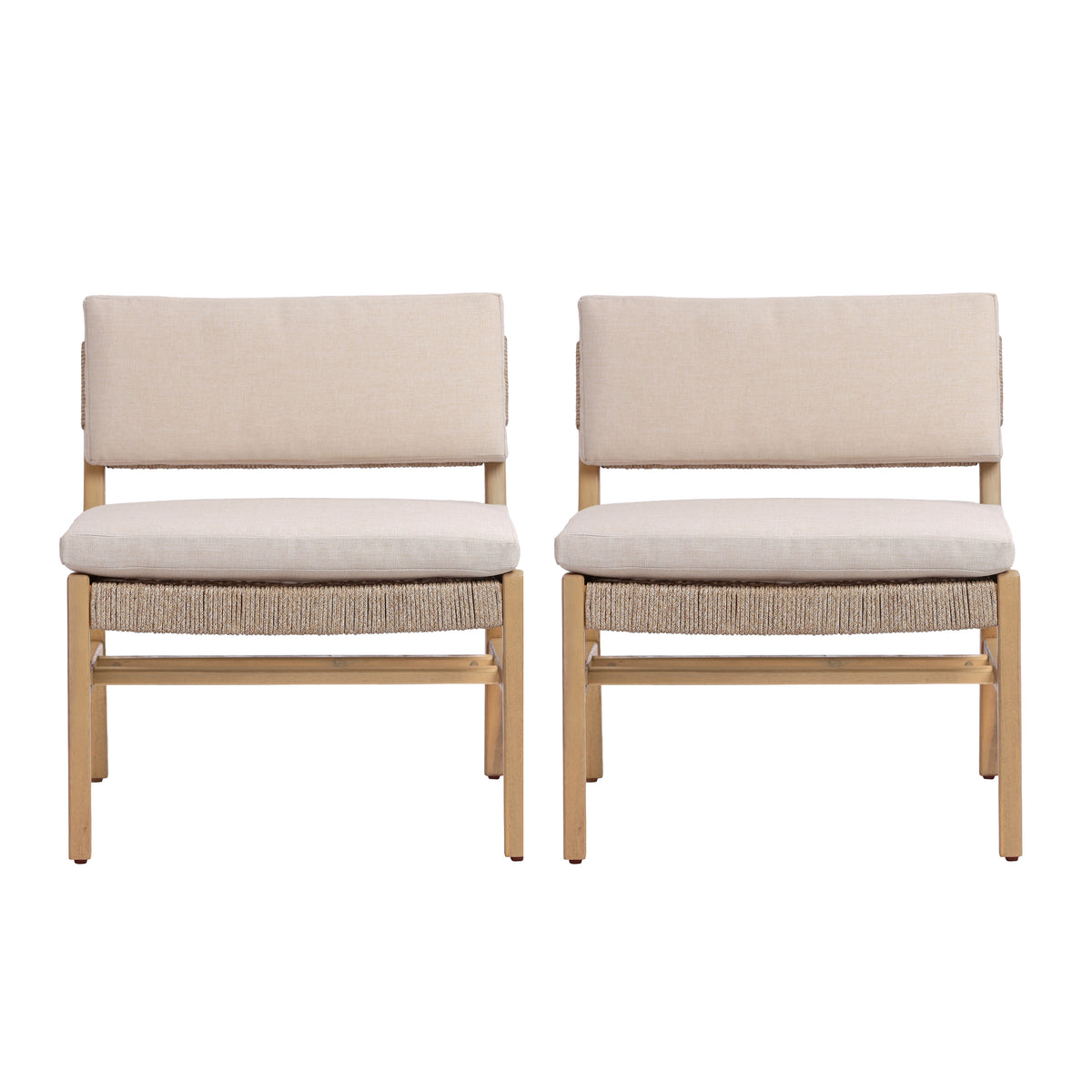 OMI Lounge Chair Acacia and Rope