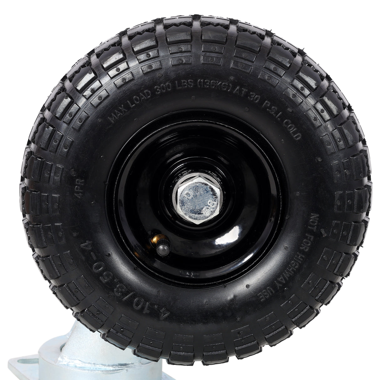 10 in Dual Air Wheels Swivel Caster, 660LBS Load Capacity