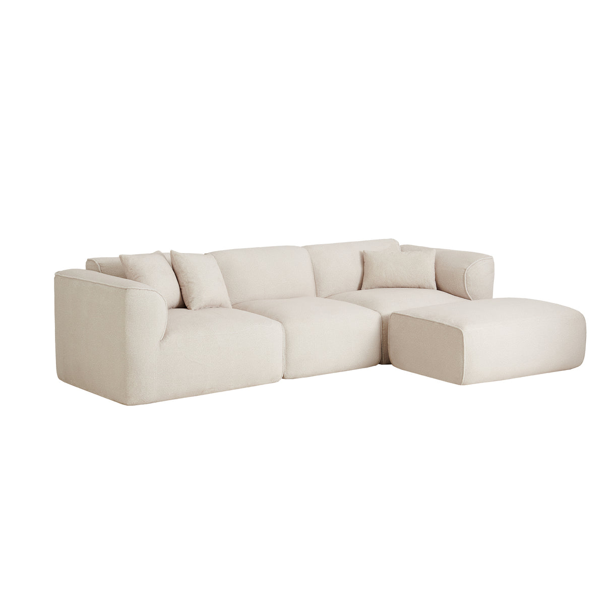 U_Style Luxury Living Room Double-Needle Cut Velvet Sofa