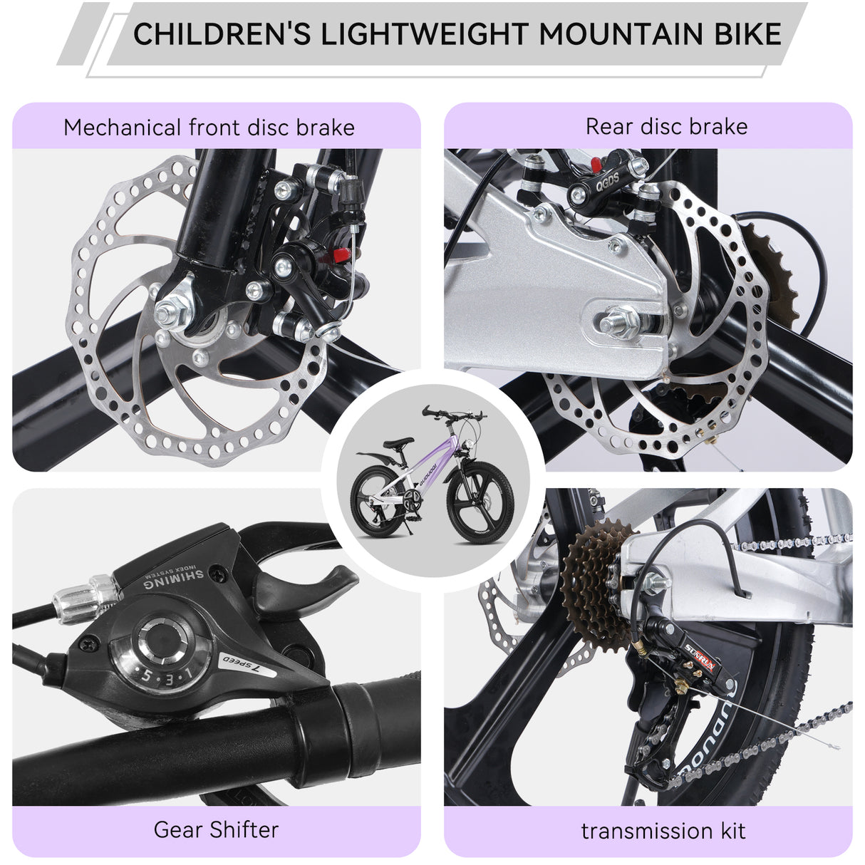 FKZNPJ 20 Inch Kids Mountain Bike