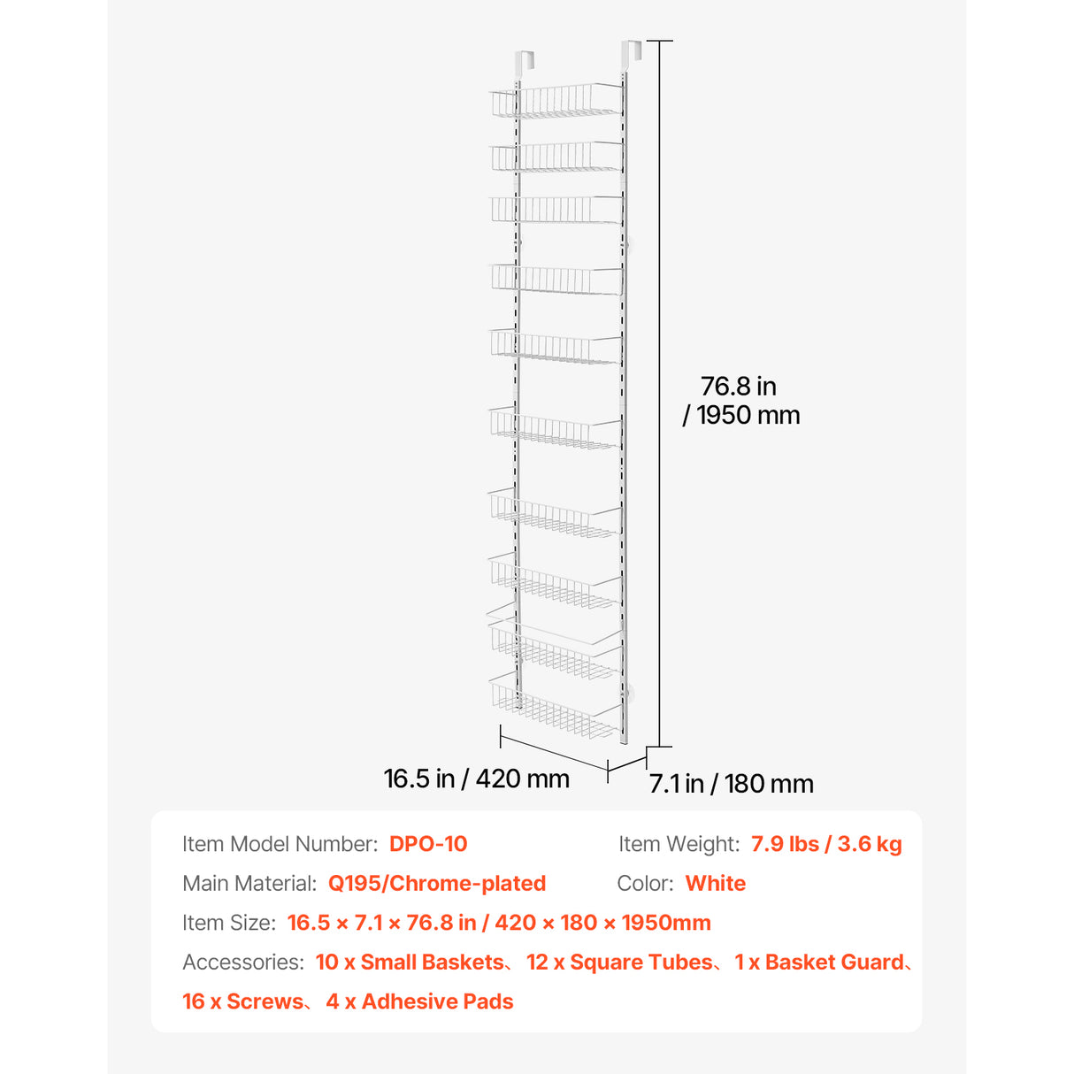 Over The Door Pantry Organizer
