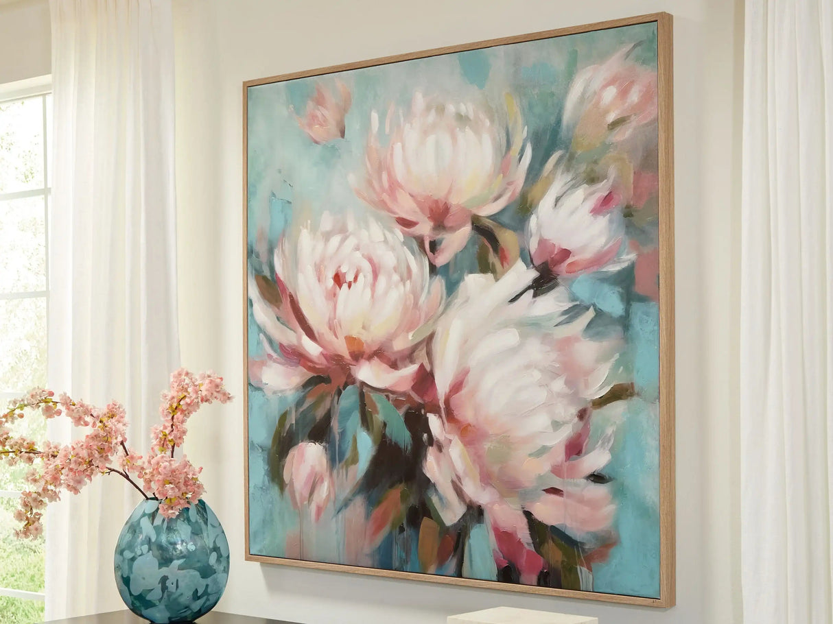Parryville - Wall Art - Aqua / Pink - Best Buy Furniture