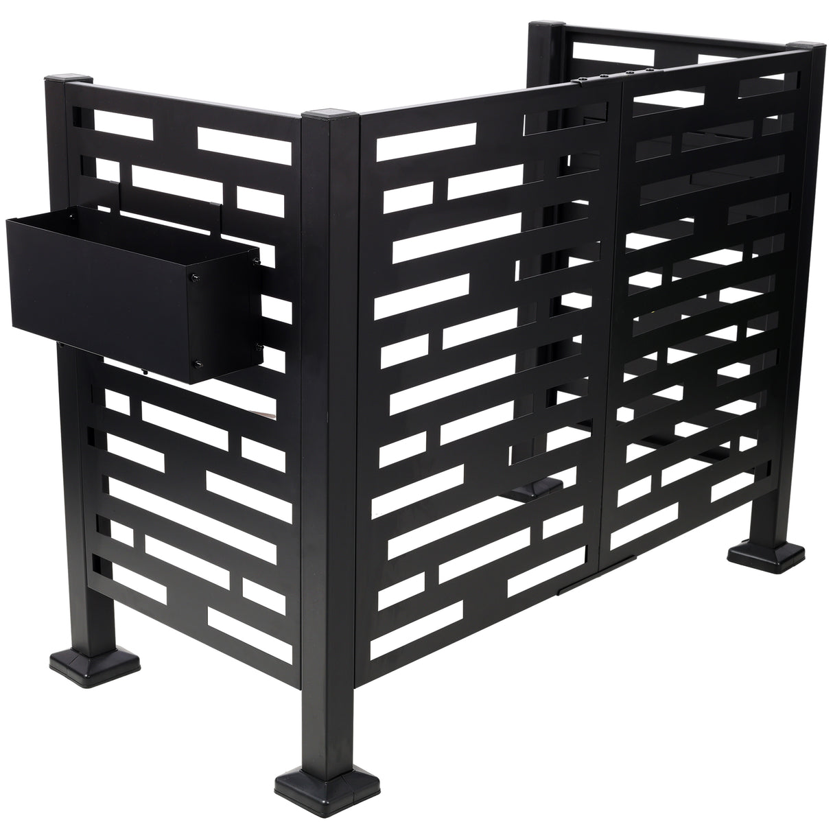 4x2 Ft Metal Air Conditioner Fence with Planter Boxes