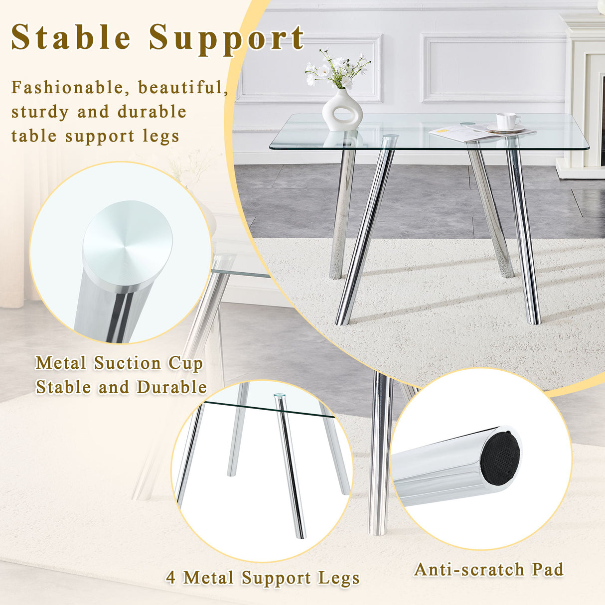 Dining Table With Transparent Surface