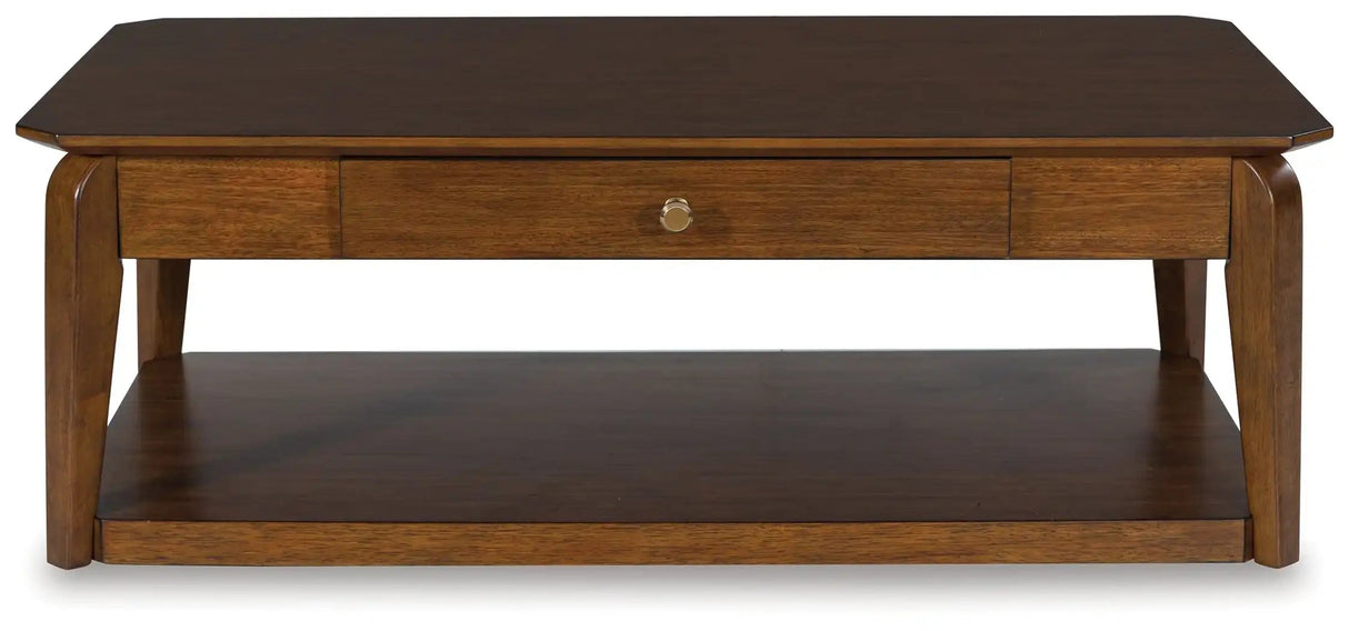 Trenmour - Rectangular Cocktail Table - Medium Brown - Best Buy Furniture