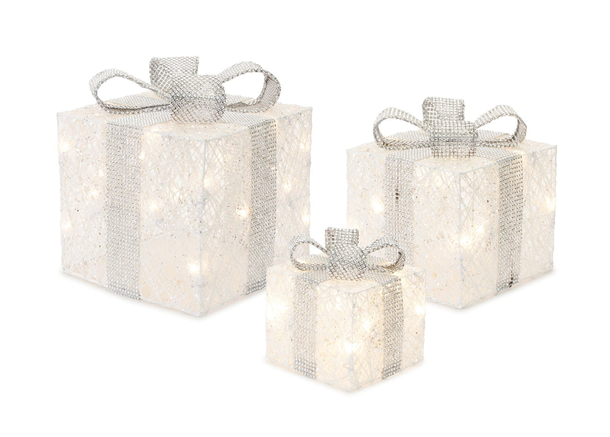 LED-Lighted-Presents-with-Silver-Bow-Ties-(Set-of-3)-Christmas-Decor