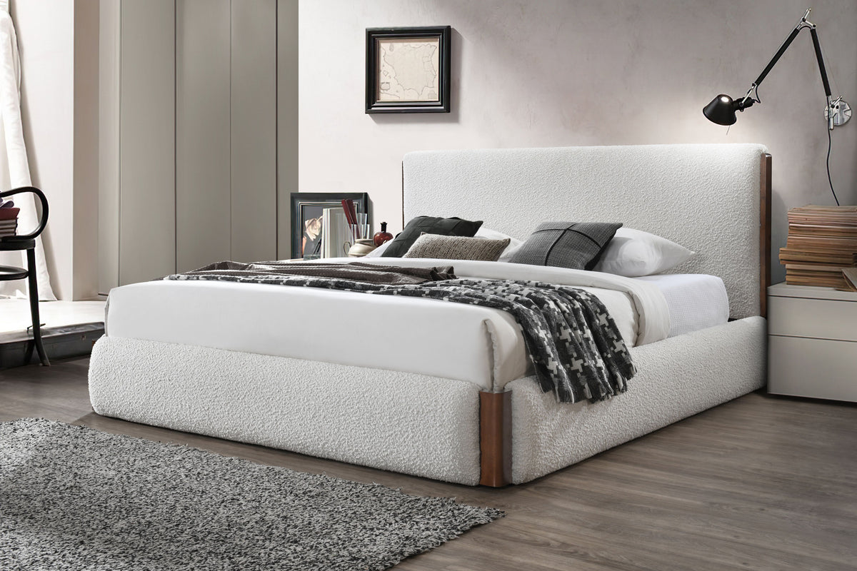 Sandro Bouclé Bench, 51-Inch, Beige