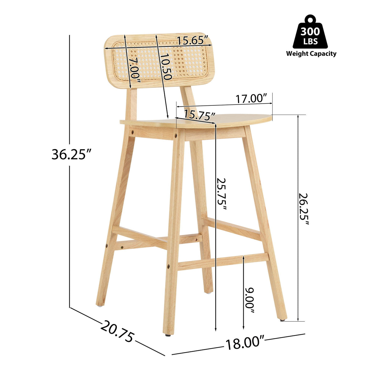 Bari - Indoor Wood Barstool (Set of 2) - Best Buy Furniture