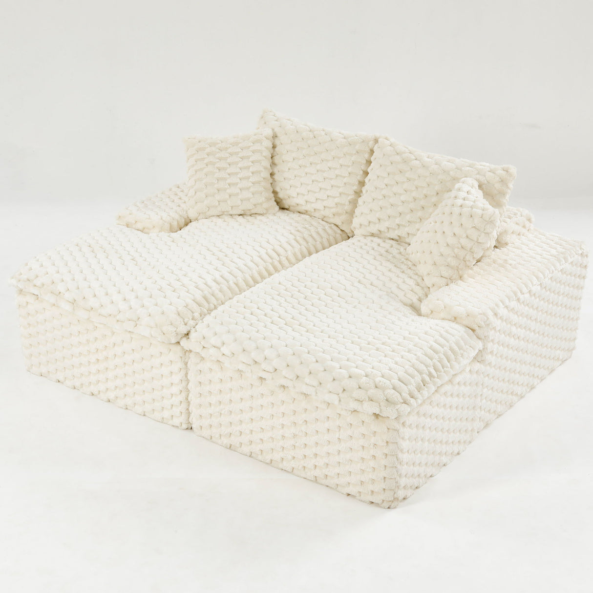 Double Chaise Lounge With Full Compressed Sponge
