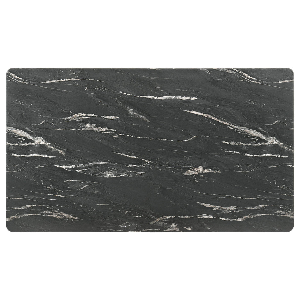 Bellingham - Dining Table With Self Storing Extension Leaf - Black Marble-Look Sintered Stone