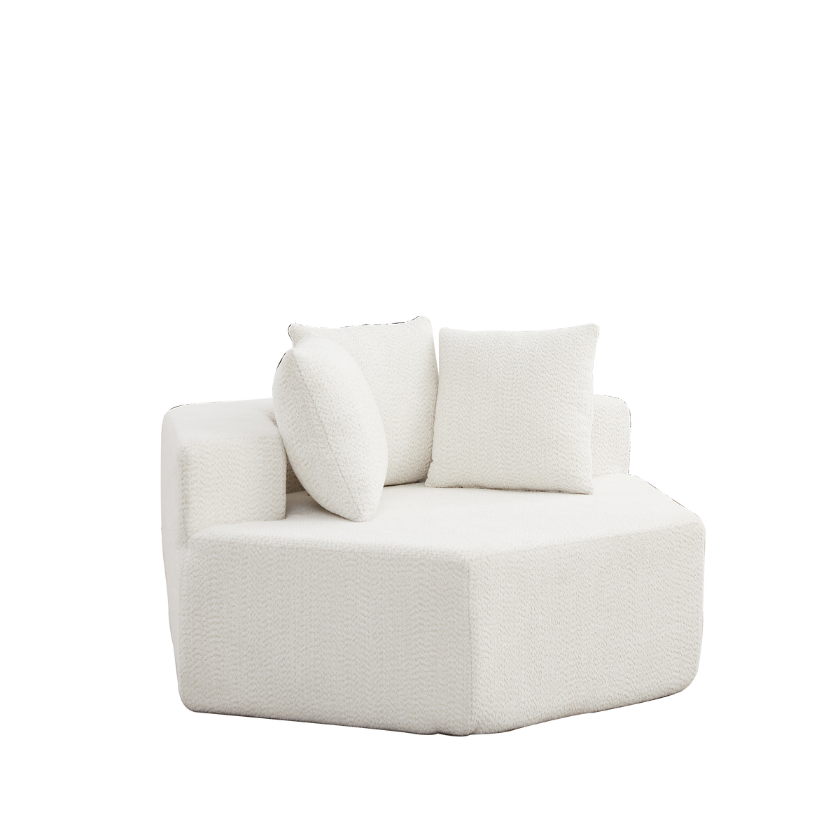 54-Inch Modern-Style Hexagonal Single Lounge Chair