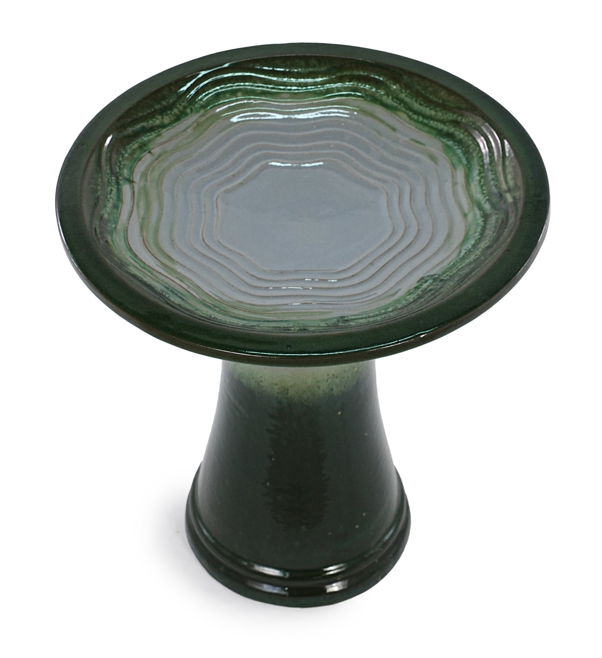 17" Ceramic Bird Bath for Outside, Elegant Tall Outdoor Bird Bath