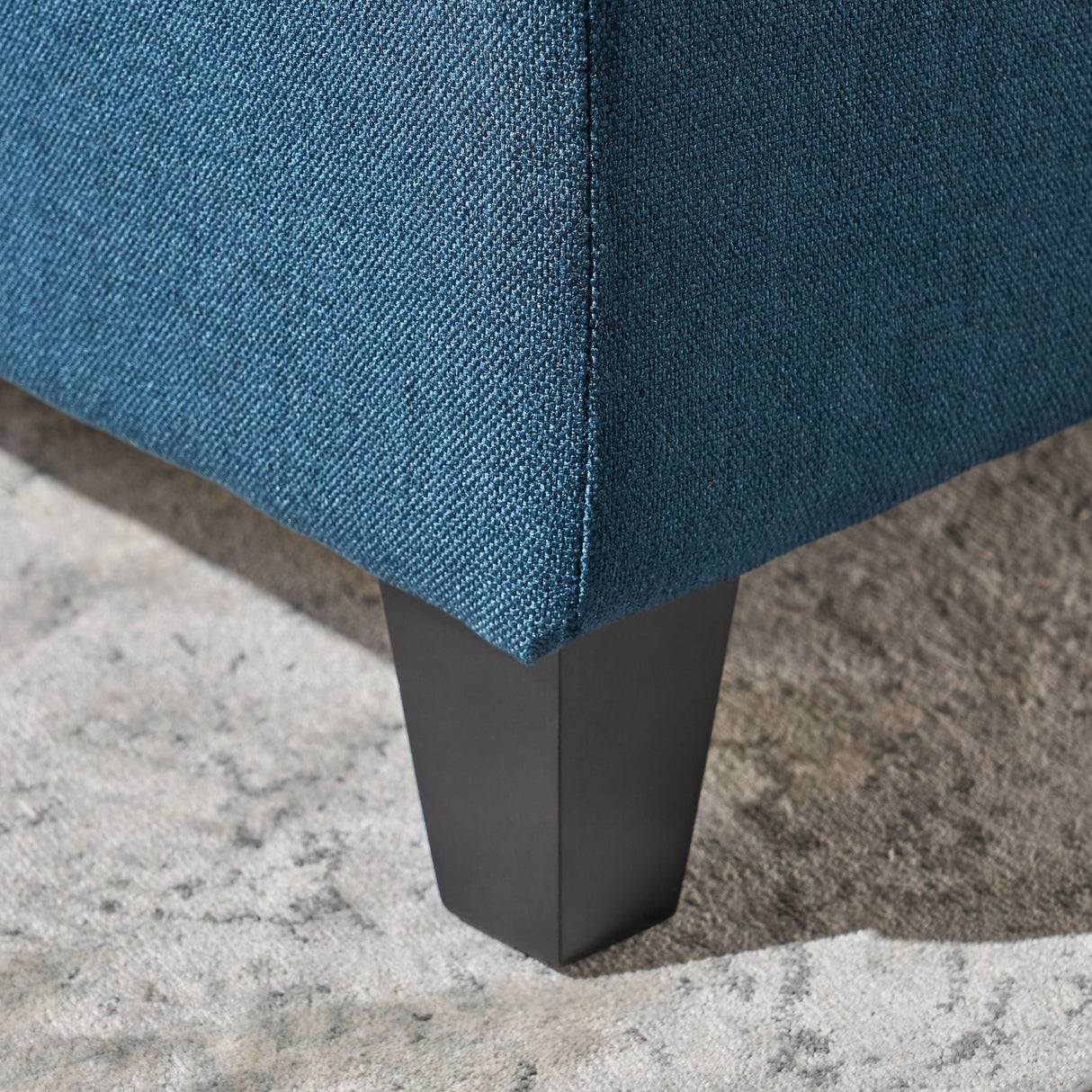 Upholstered Storage Ottoman Bench, Foot Rest For Bedroom
