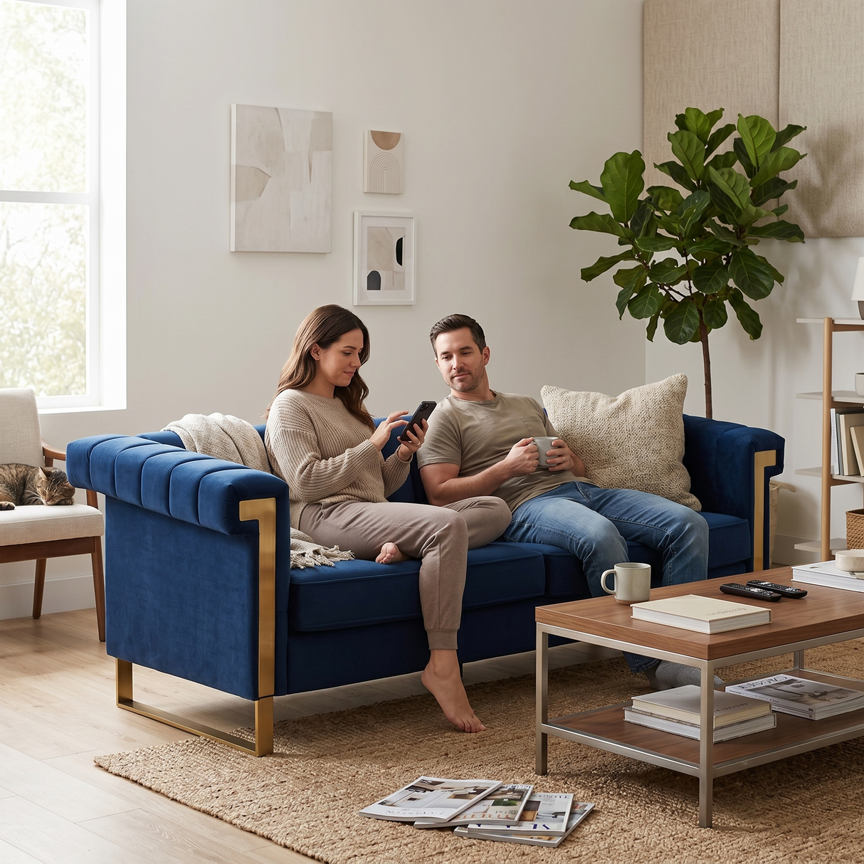 FX-P81B-BU (834-53 Sofa)