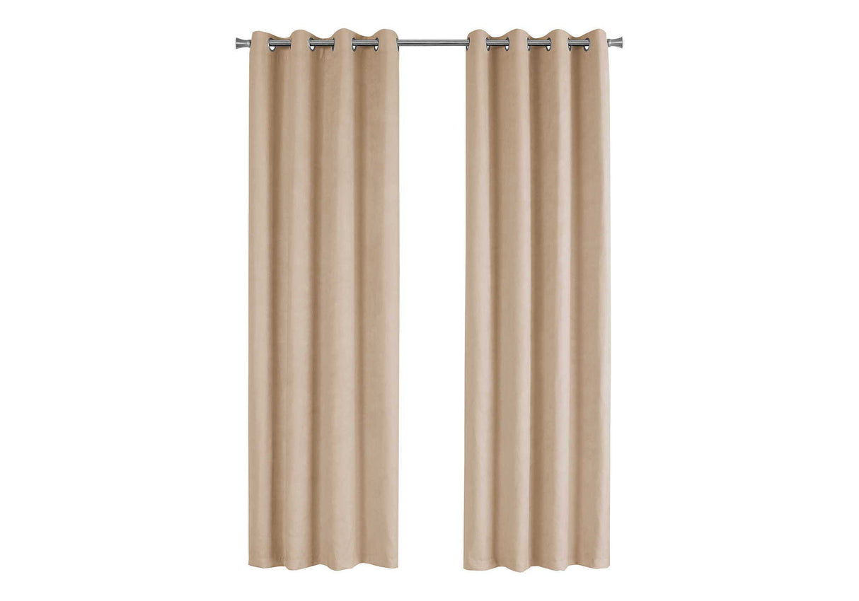 2 Pieces Set, Curtain Panel, Room Darkening, Grommet - Best Buy Furniture