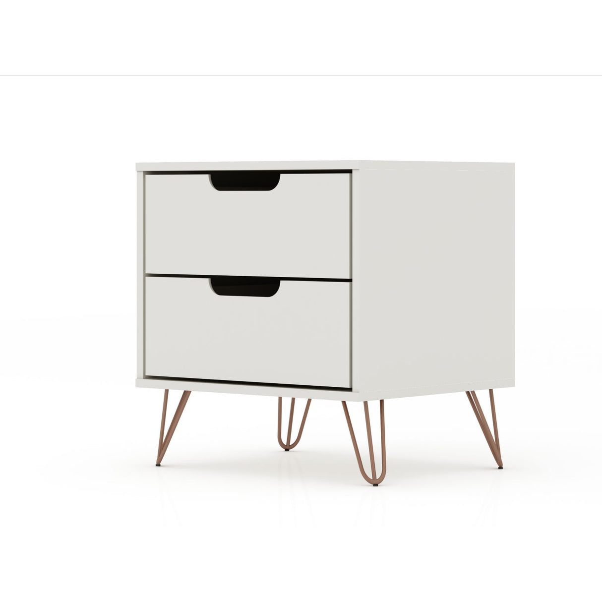 Rockefeller - Nightstand With 2 Drawers - Off White