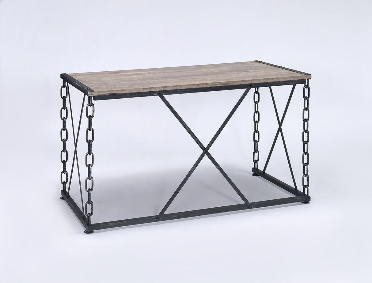 Jodie - Console Table - Rustic Oak / Antique Black - Best Buy Furniture