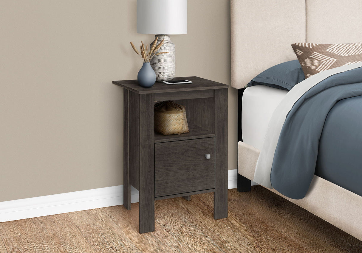 Accent Nightstand Side Table, Storage, Transitional - Oak - Best Buy Furniture