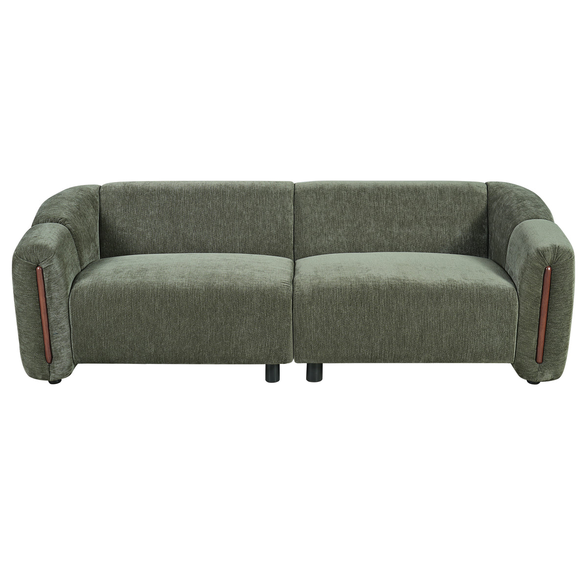 87.4" Modern Minimalist Curved Block Sofa