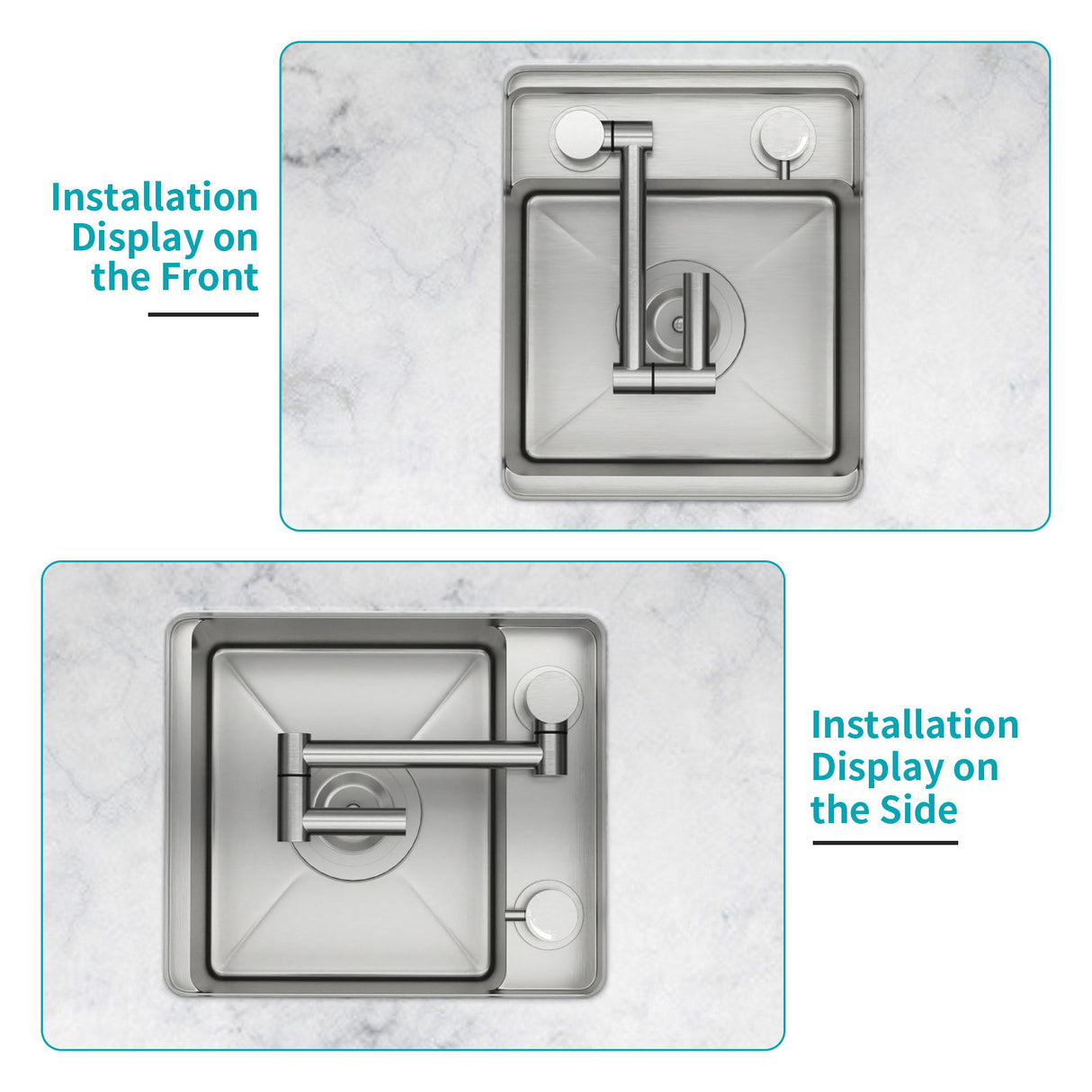 Undermount Bar Sink With Folding Faucet