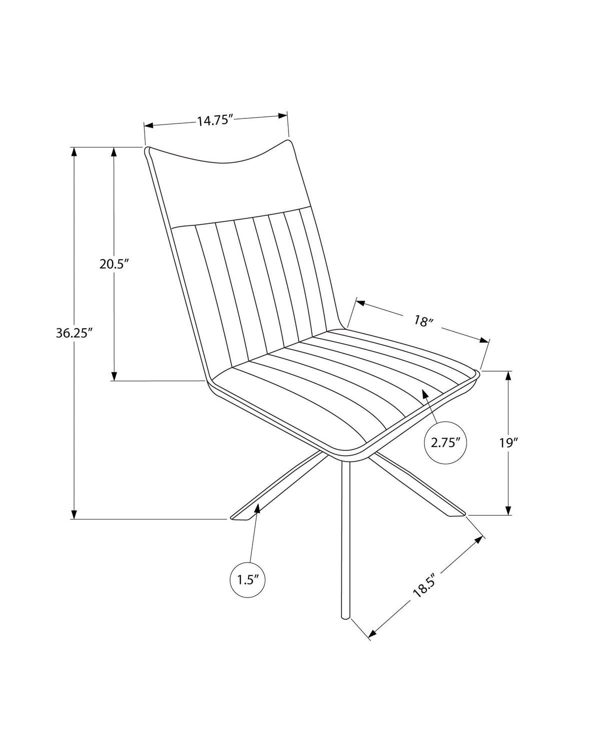 Dining Chair, Side, Upholstered For Dining Room, Modern - Best Buy Furniture