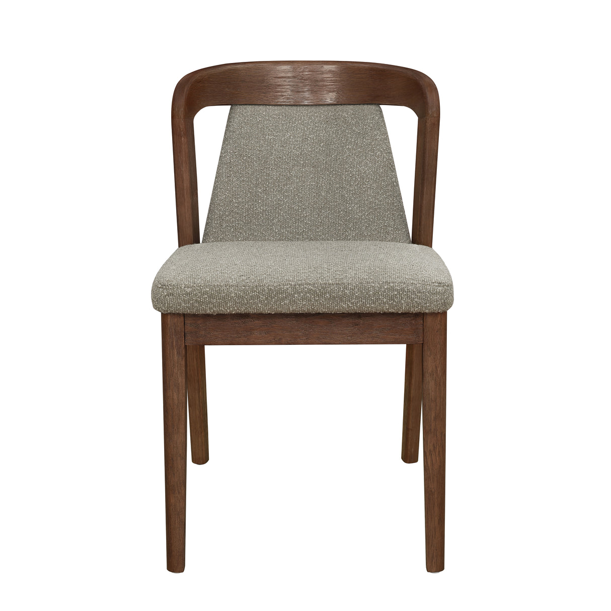Upholstered Backrest Armless Dining Chairs (Walnut+Light Brown)