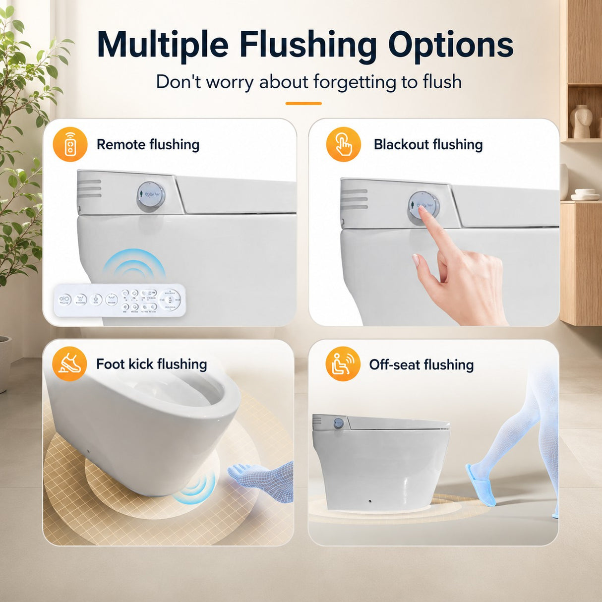 Smart Toilet With Bidet Built In