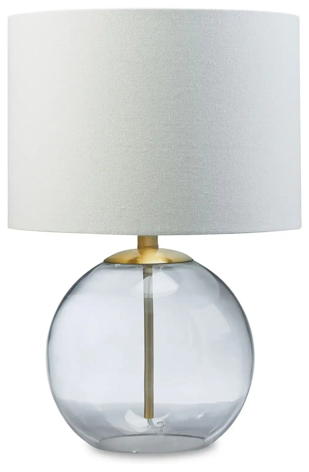 Samder - Glass Table Lamp - White - Best Buy Furniture