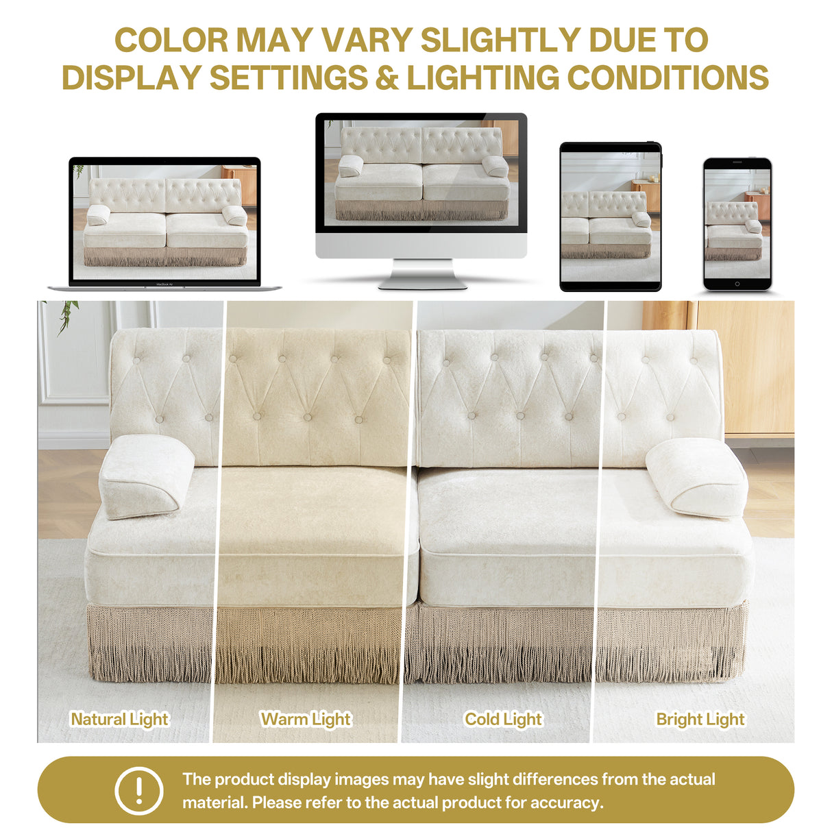 Soft Velvet Chesterfield Style Sofa