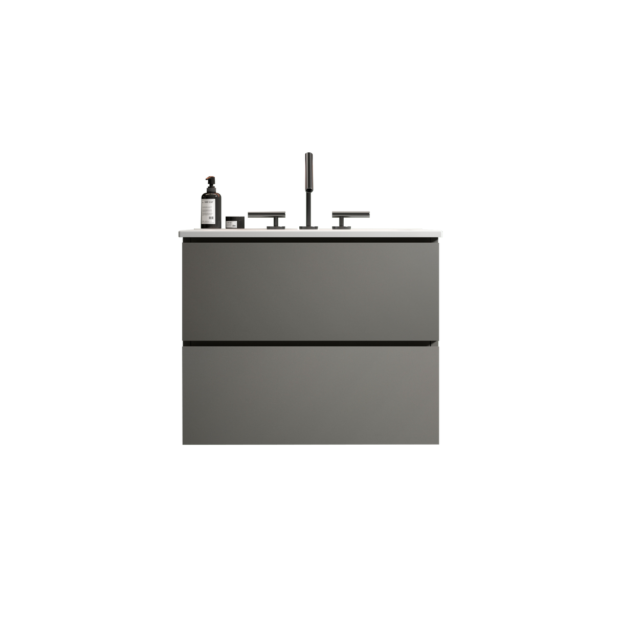 TIA 24" Wall Mount Space Grey Bathroom Vanity