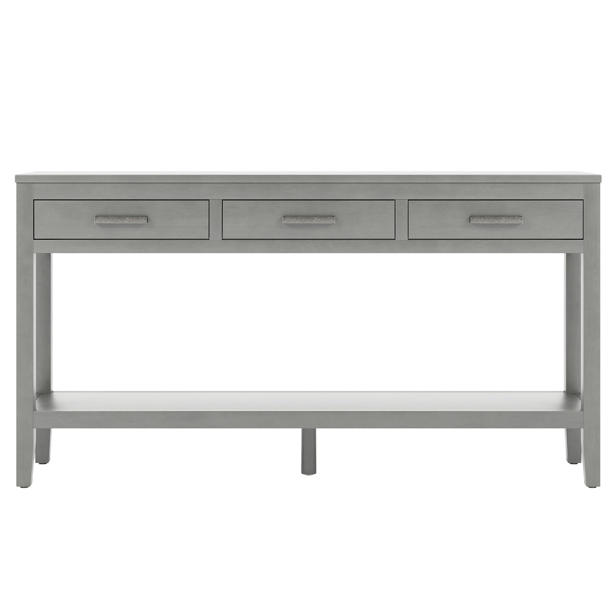 U_STYLE 59.1'' Farmhouse Entryway Table with 3 Drawers