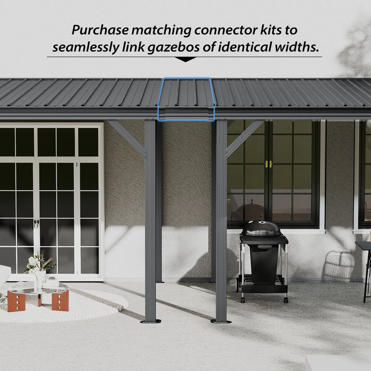 Gazebo Connector Kit for 8ft Width Wall-Mounted Gazebos