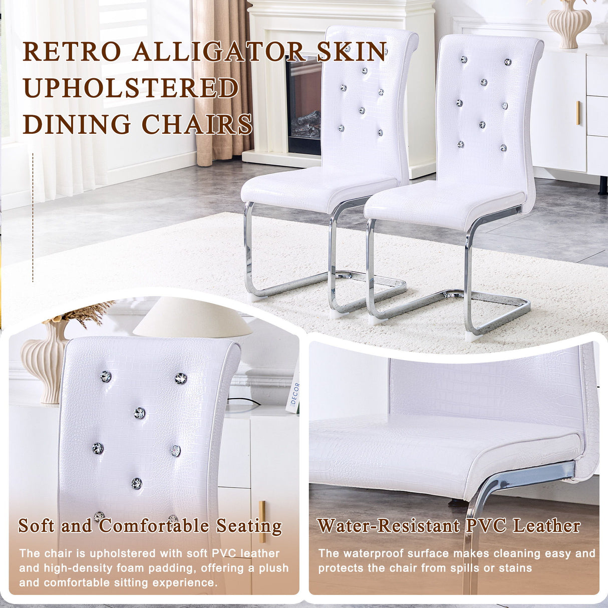 Elegant Design Upholstered Dining Chairs