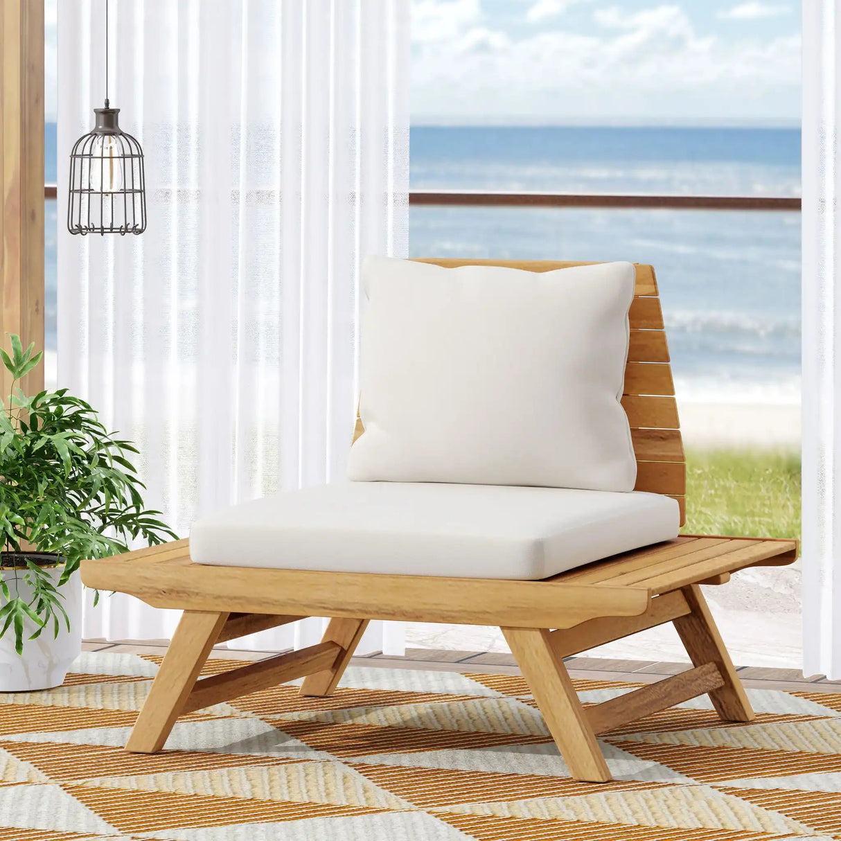 Sedona - Outdoor Club Chair With Slatted Design - Best Buy Furniture