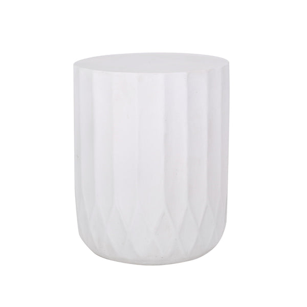 Outdoor End Table With Scallop Edge - Antique White - Best Buy Furniture