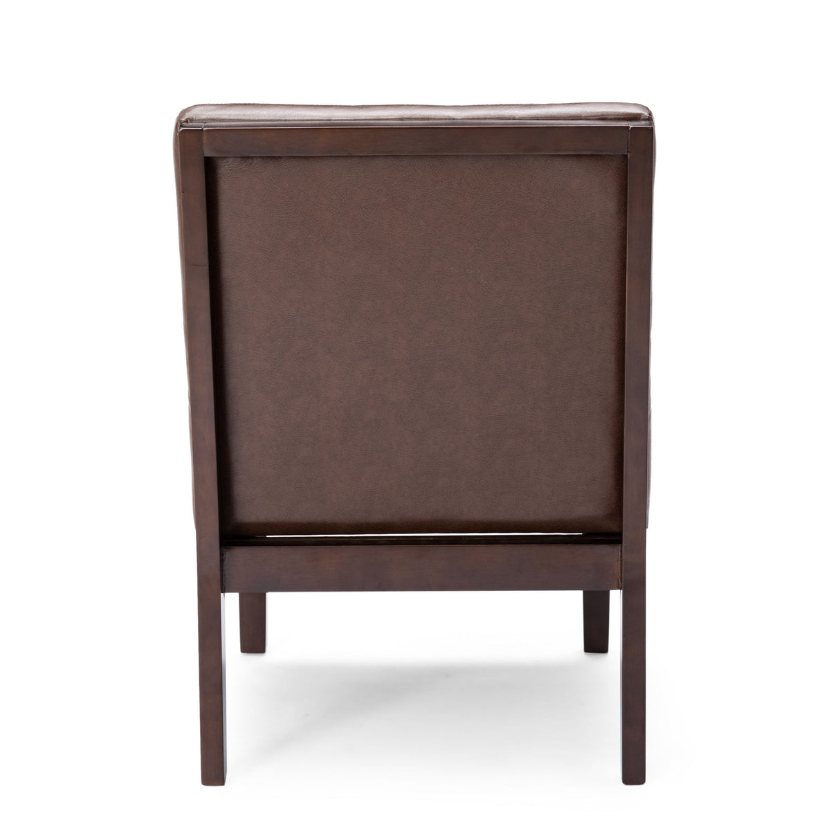 Contemporary Accent Chair With Tufted Waffle Stitch - Dark Brown