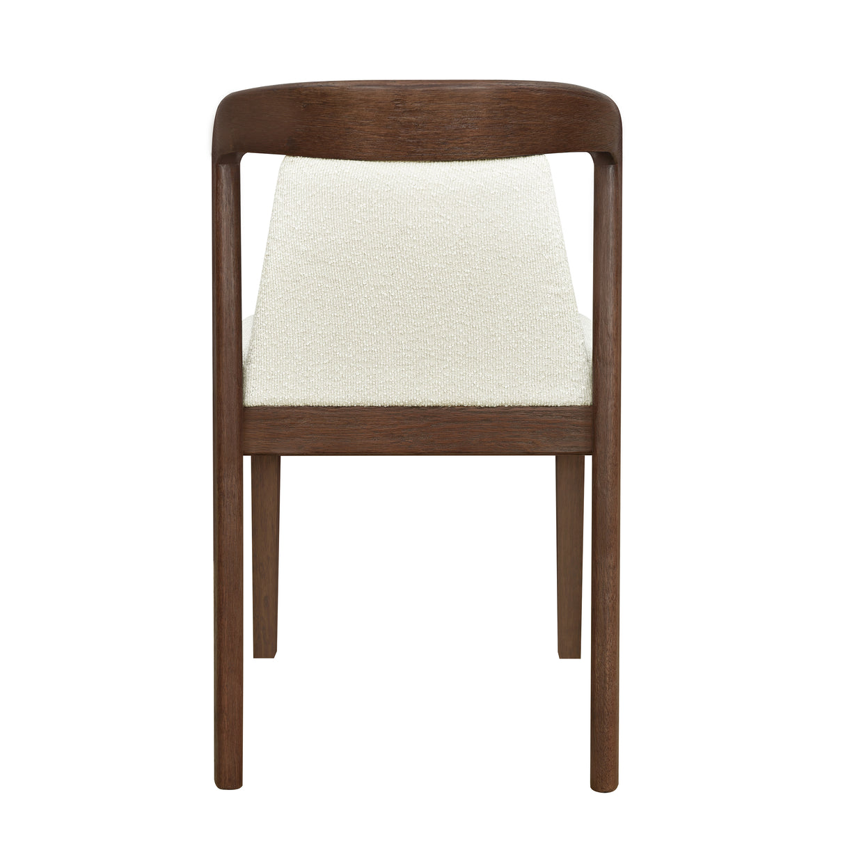 Upholstered Backrest Armless Dining Chairs (Walnut+Camel)