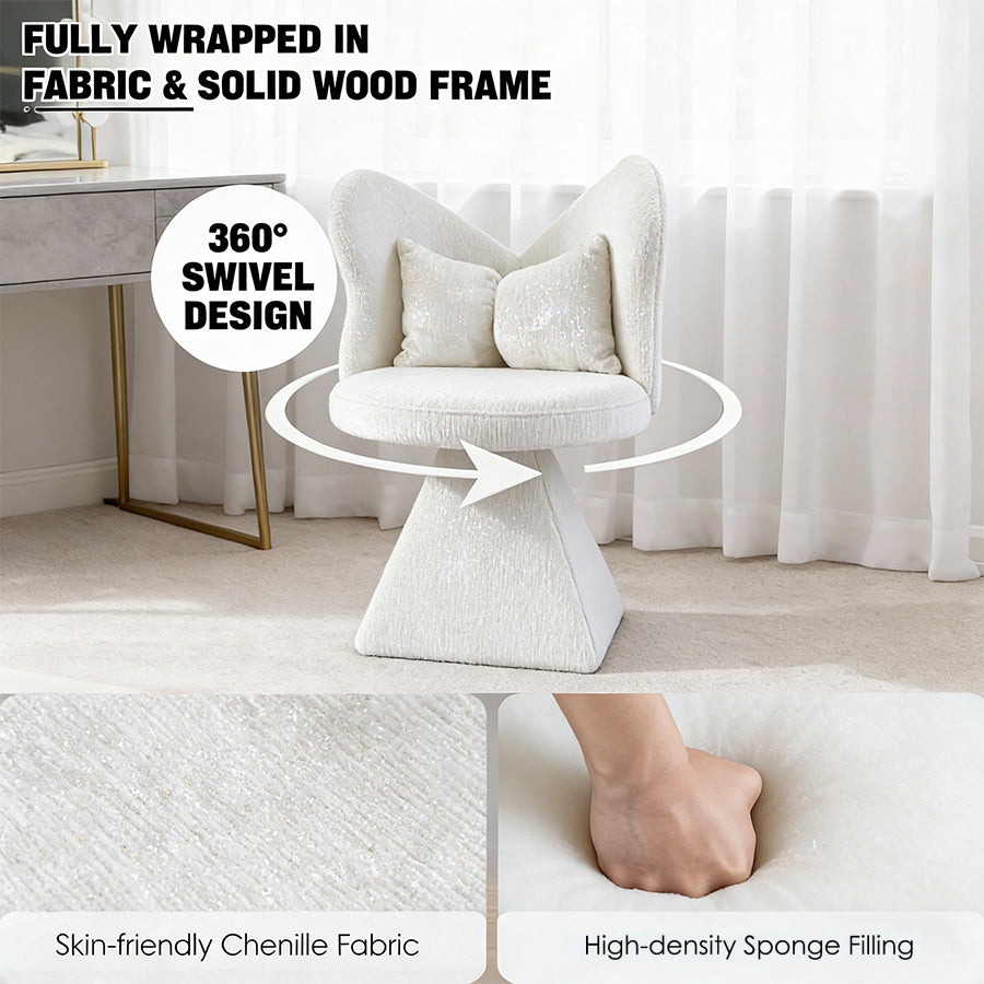 Vanity Chair with Butterfly Back