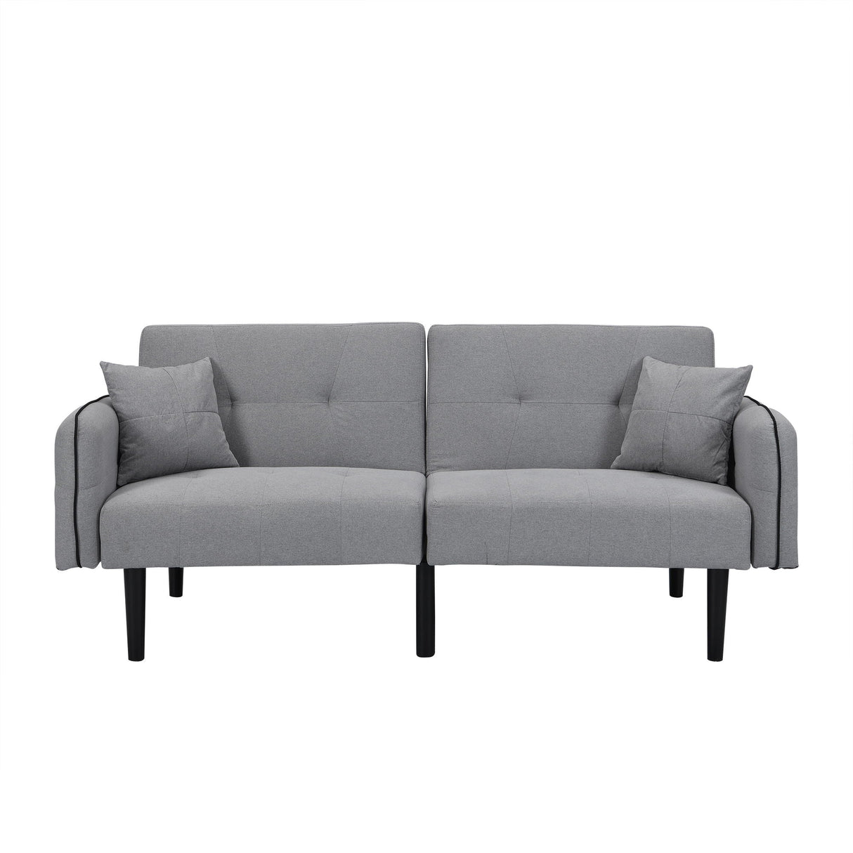 Modern Folding Ottoman Sofa Bed With Stereo System - Gray