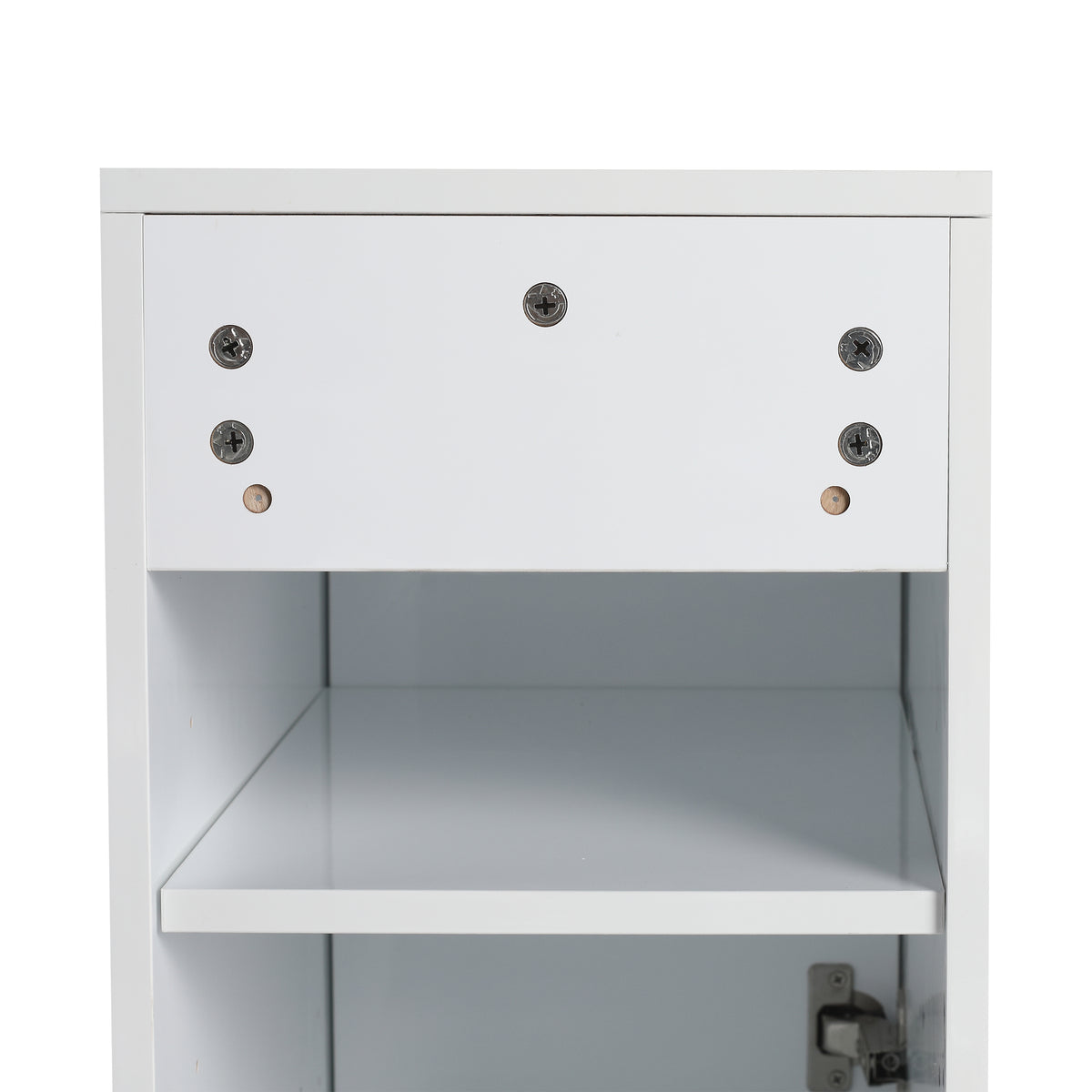 12" Bathroom Side Cabinet, Soft Close Doors, Float Mounting Design, Glossy