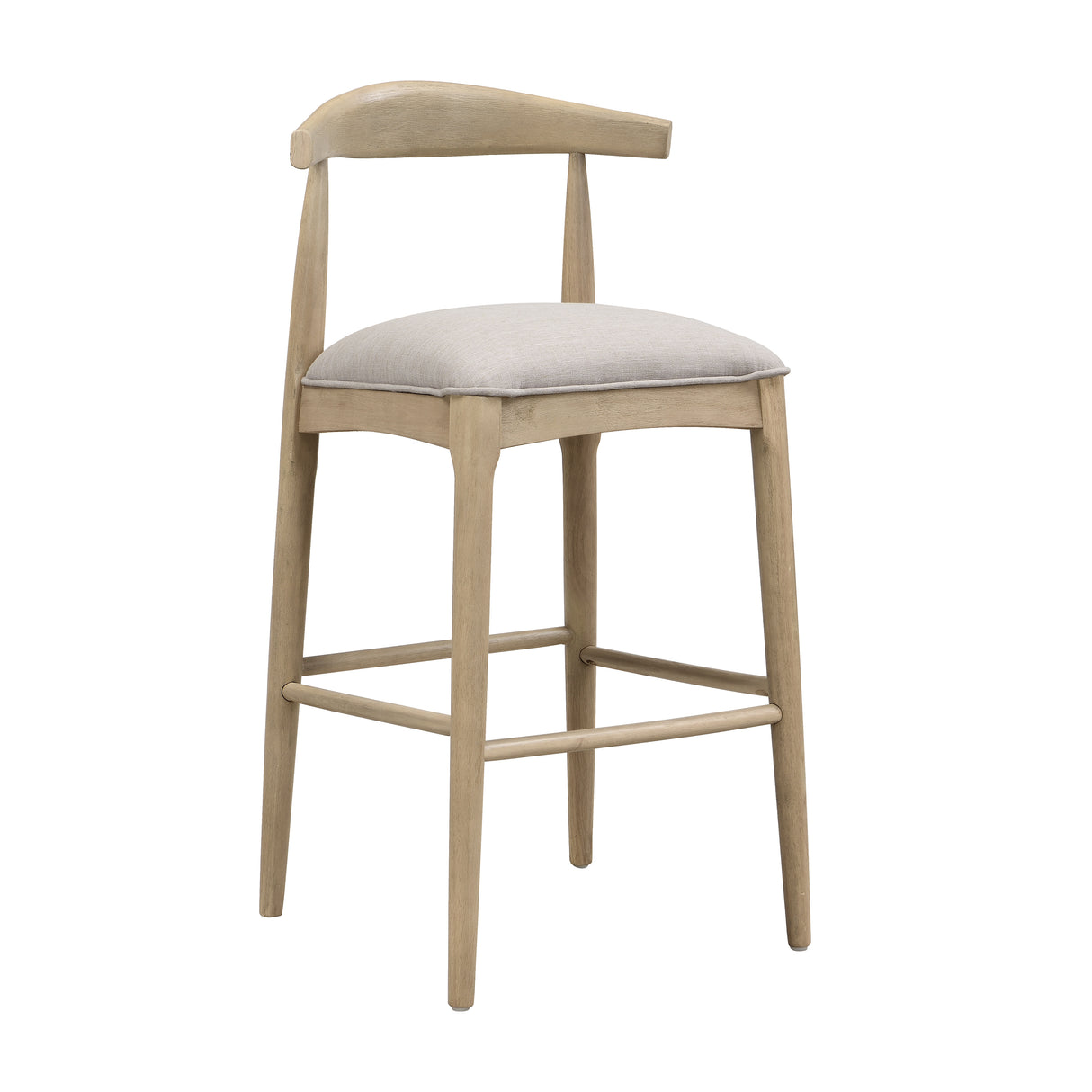 Bar Stool in Pebble Fabric (Set of 2)