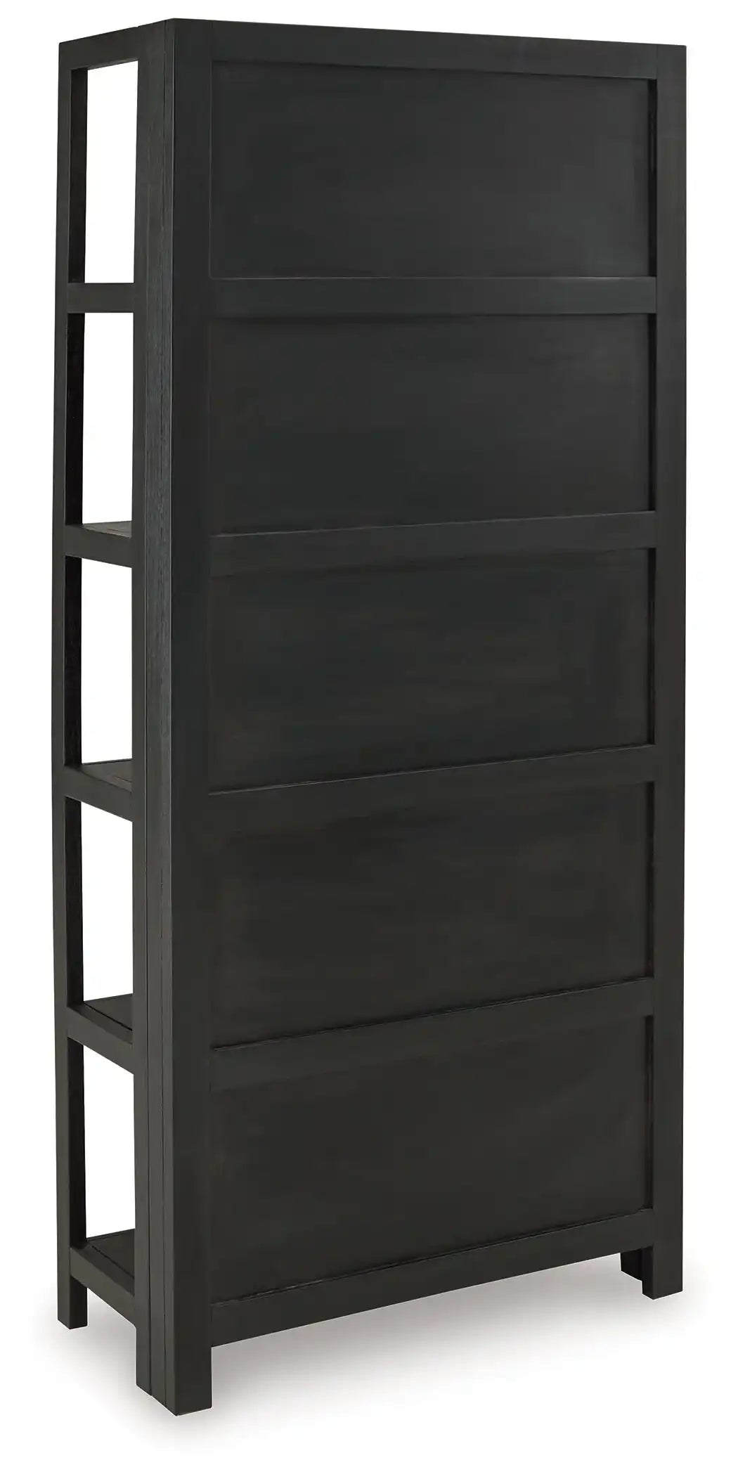 Abyard - Bookcase - Black / Natural - Best Buy Furniture