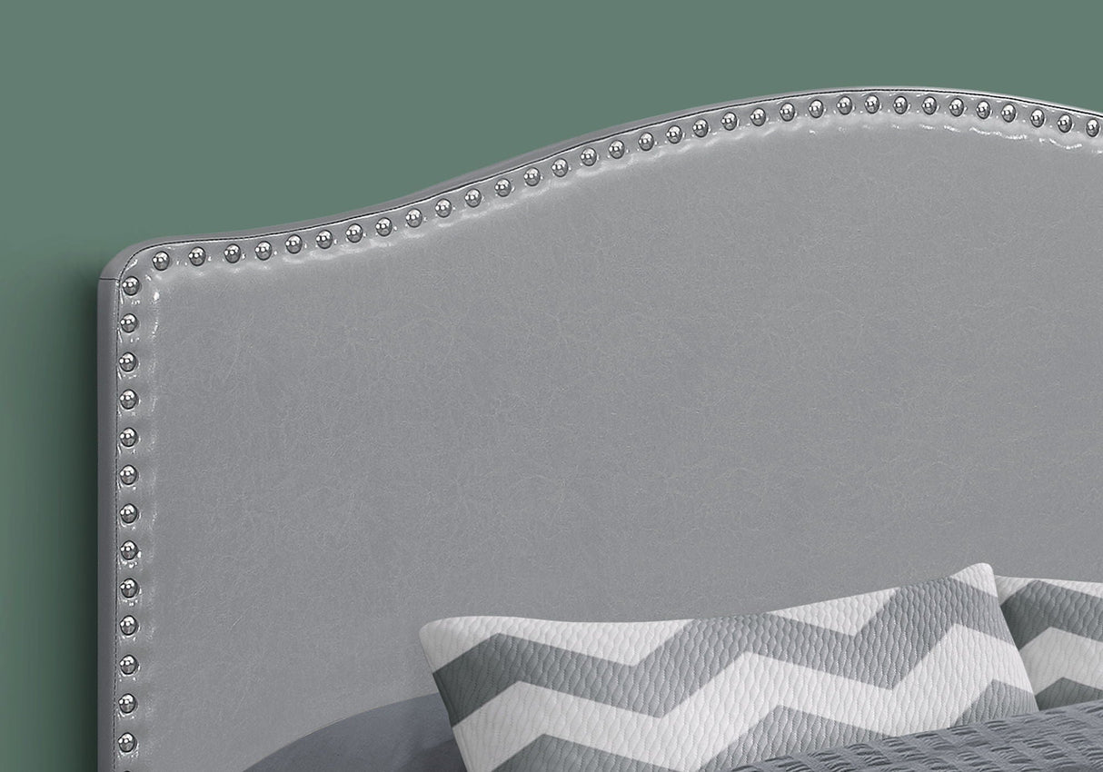 Queen Size, Bed Headboard Only, Upholstered, Transitional - Gray - Best Buy Furniture